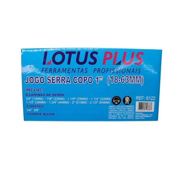 Imagem do produto JOGO SERRA COPO C/12 PECAS 18-63MM + ESTOJO 6122 LOTUS